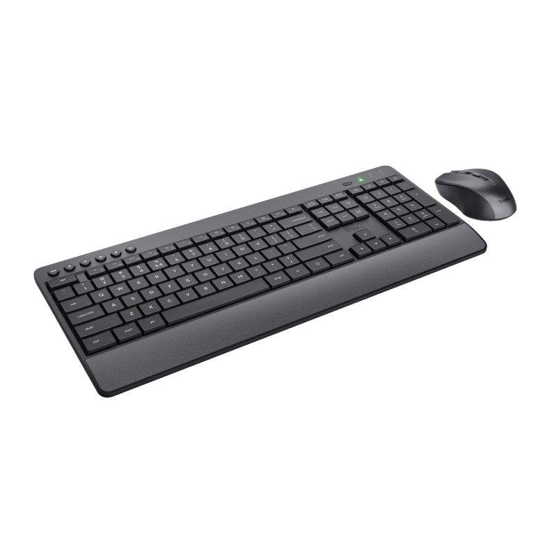 Clavier Trust Trezo Wireless Deskset Eco FR sans fil complet avec souris incluse