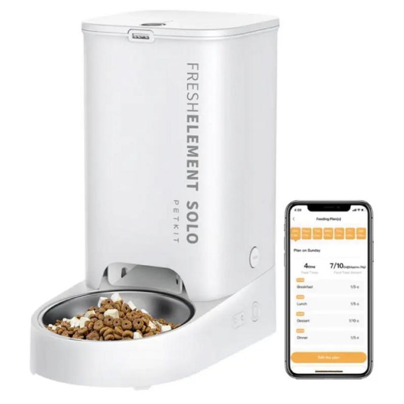 Comedouro automático Petkit 3 L com controlo por app e 10 refeições programáveis