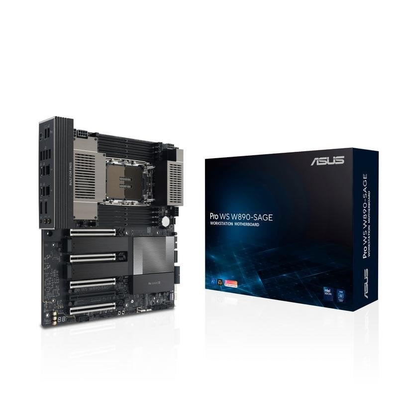 Carte mère ASUS PRO WS W890-SAGE Intel W890 LGA 4710-2 DDR5 CEB USB4 10GbE PCIe 5.0 ECC RAID RGB