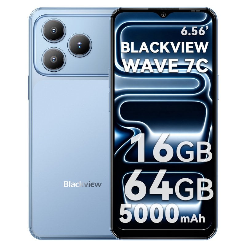 Blackview Wave 7C 4G Bleu 4GB 64GB 6.56" Câmara traseira