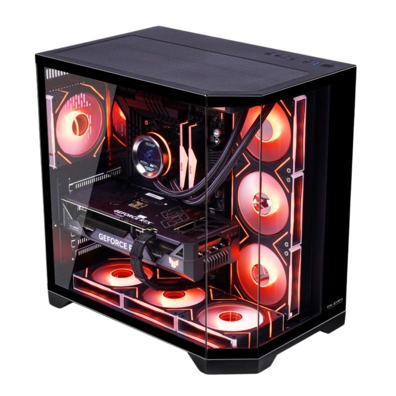 Boîtier PC ProGaming Banshee Cube Tower 1+6 ventilateurs ARGB inversés contrôleur PWM+ARGB avec télécommande incluse