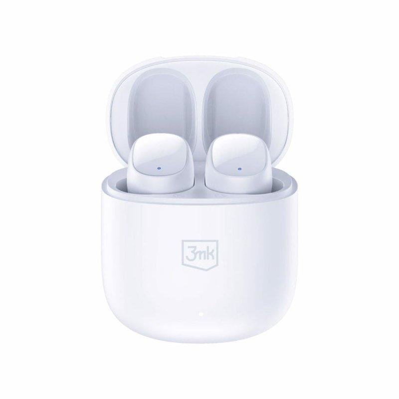 Ecouteurs 3MK FlowBuds sans fil Bluetooth 5.3 Réduction de Bruit Blancs