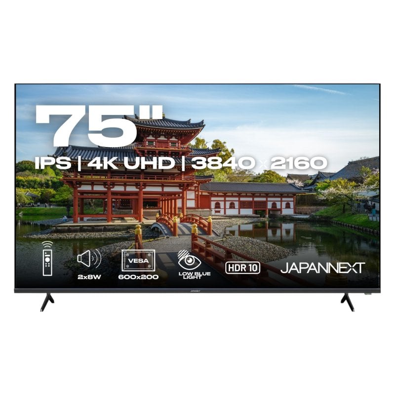 Monitor JAPANNEXT JN-IPS7500UHDR-U 75" Ultra HD 4K 60Hz IPS HDR G-Sync FreeSync 14ms