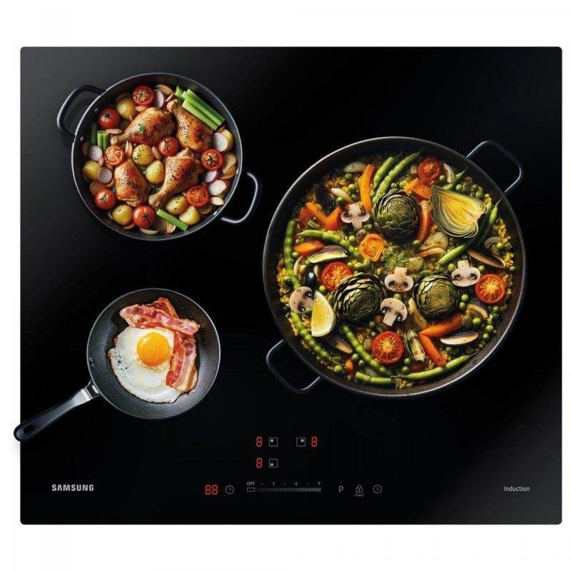 Samsung Plaque de cuisson NZ63M3707AK 7200W 59cm 3 zones induction