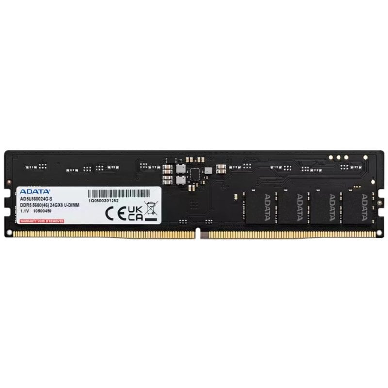 Mémoire RAM Adata AD5U560024G-S 24Go 1x24Go DDR5 5600MHz CL46 Noir