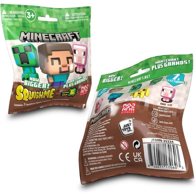 Bloque Anti-estrés Minecraft Oficial – Sorpresa Ciega: Calabaza, Cerdo O Creeper – Cubo Fidget De 6 Cm Para Gamers