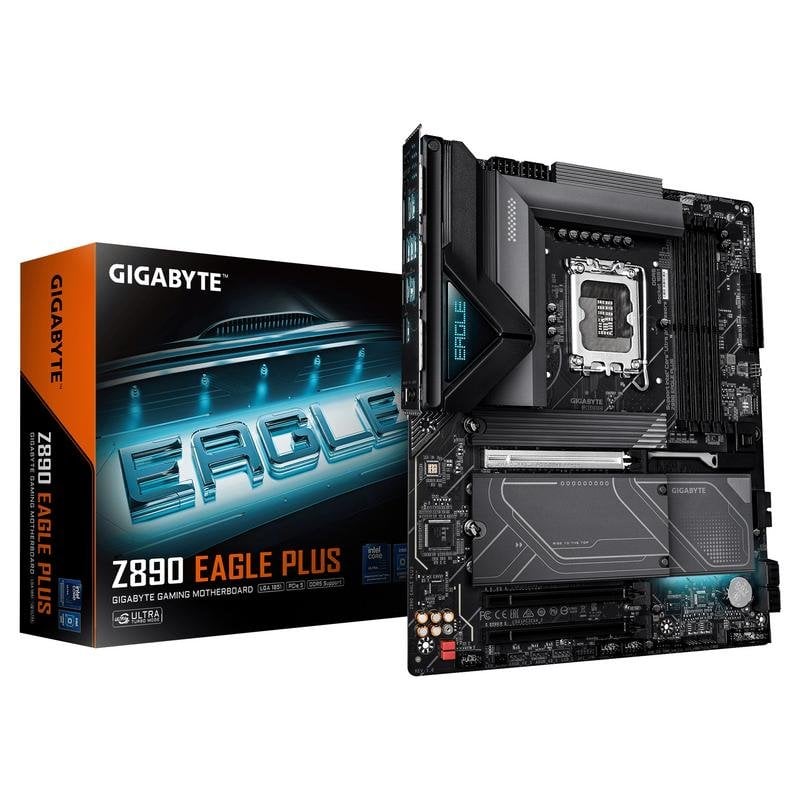 Placa Base GIGABYTE Z890 EAGLE PLUS Intel Z890 LGA 1851 DDR5 ATX 2.5GbE USB4 M.2 PCIe 5.0