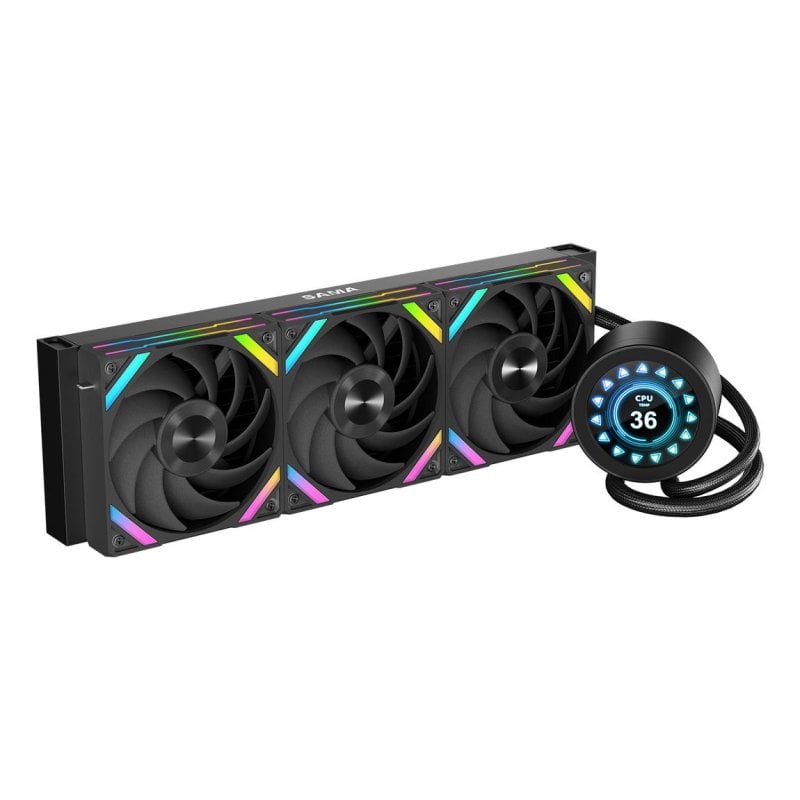 Refrigeración Líquida Sama Gears Q70 360mm 3 Ventiladores LED Negro