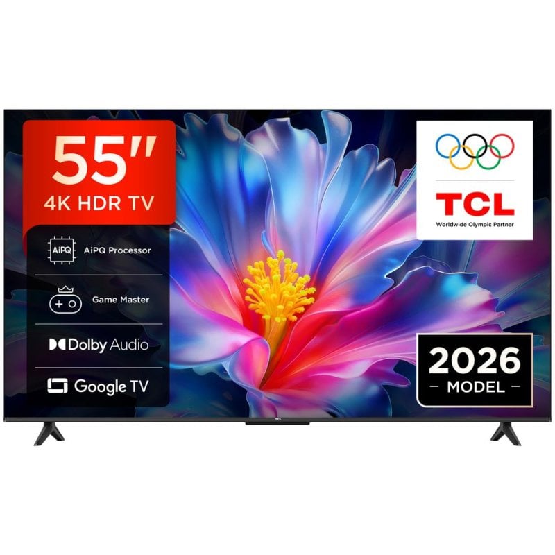 TV TCL LED P69L 55P6L 55" 4K UltraHD 60Hz Smart TV Google TV HLG HDR Chromecast