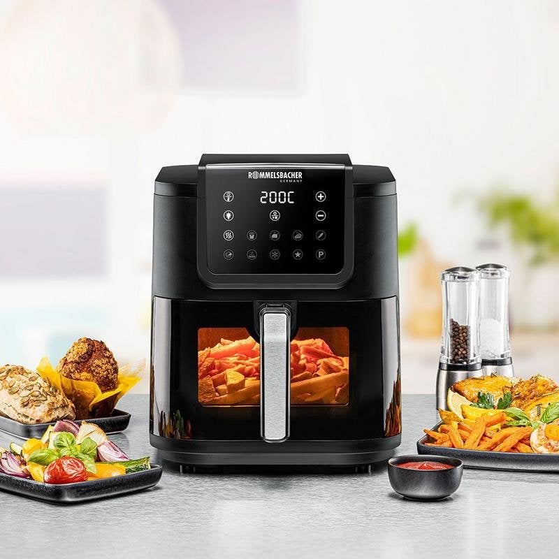 Friteuse Sans Huile Rommelsbacher FRH 1700 – 8 L, 1700 W, Tactile, LED
