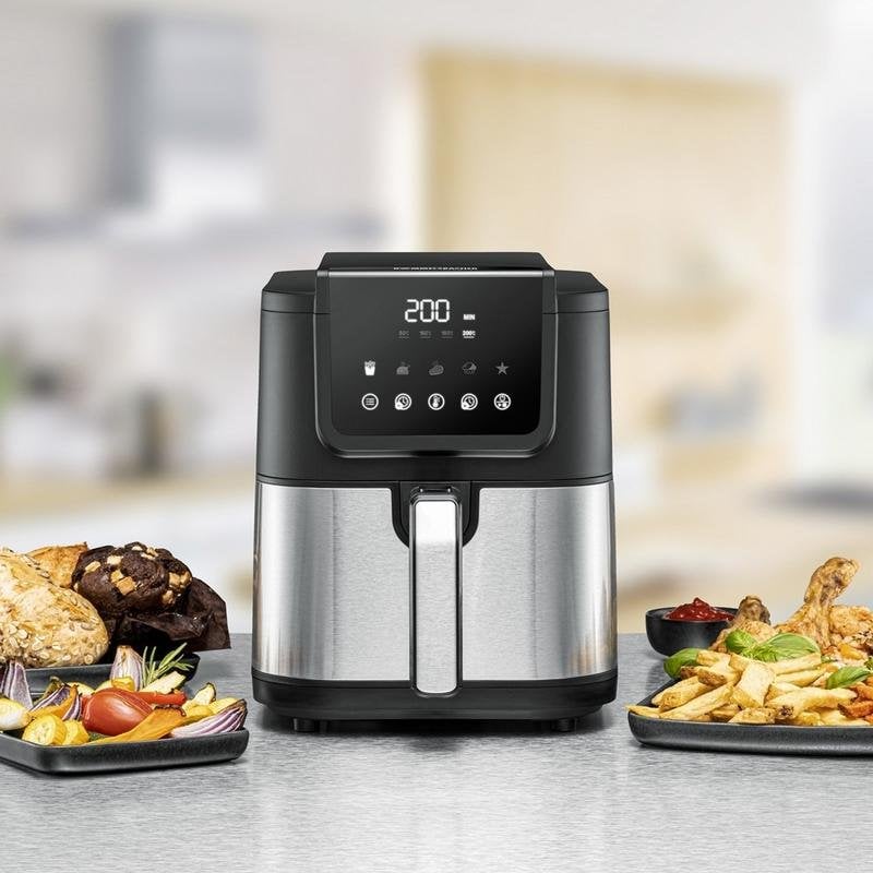 Friteuse Sans Huile Rommelsbacher FRH 1500 – 5 L, 1500 W, Tactile, LED