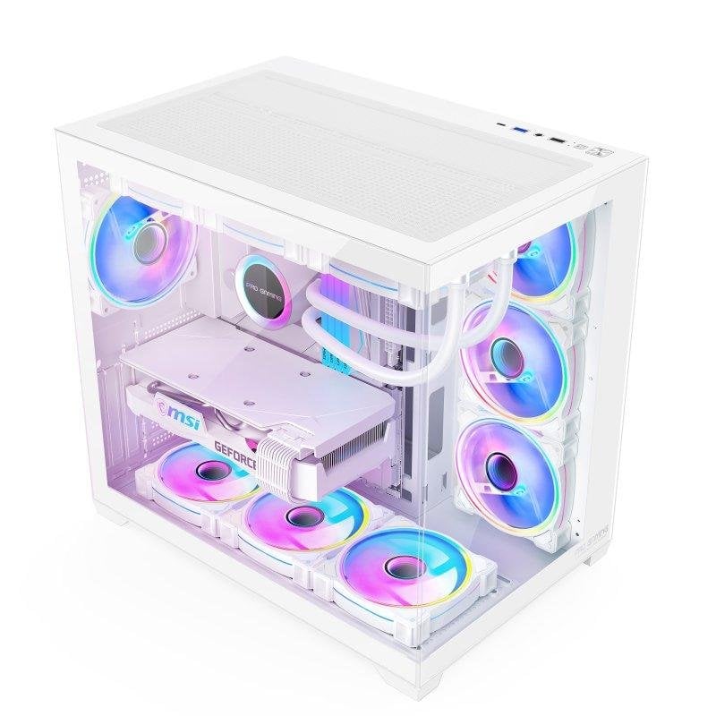 Tour PC ProGaming Elite Cube Tower 7 Ventilateurs ARGB USB C