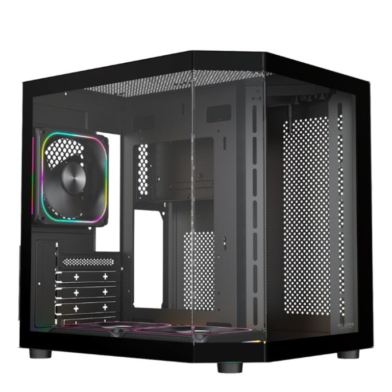 Tour PC ProGaming Alma Negra Cube Tower Micro ATX Mini ITX 3 Ventilateurs ARGB - vue 3