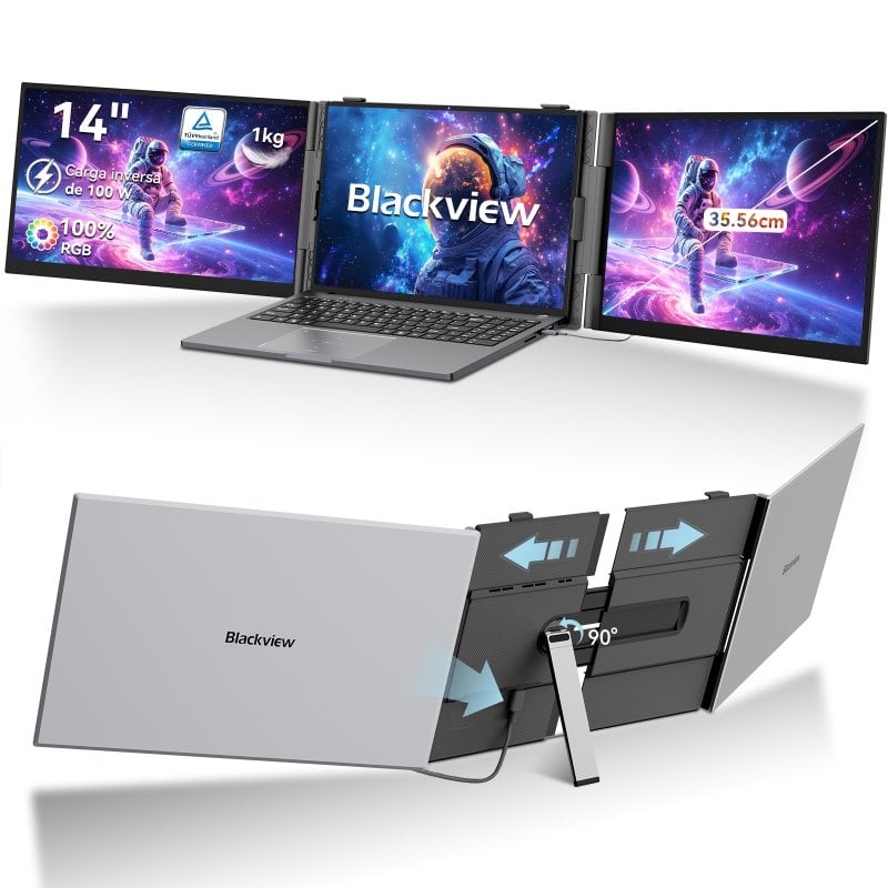 Monitor Blackview DCM6 Pro 14" FullHD 60Hz IPS Ultrafino Dual USB-C Altavoz