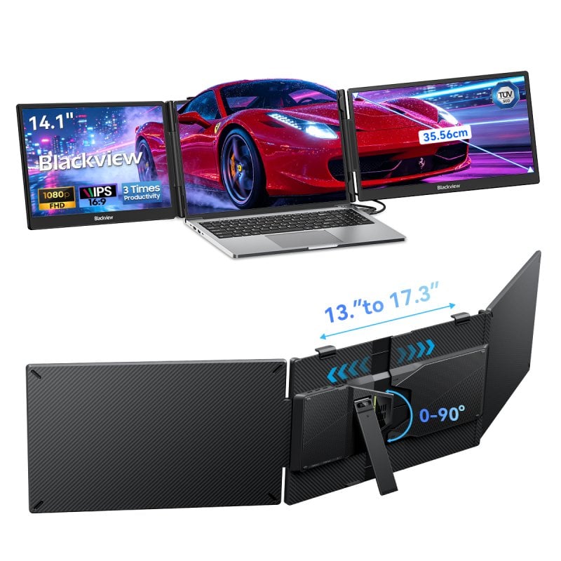 Monitor Blackview DCM5 14" FullHD 60Hz IPS Draagbaar USB-C Reverse Charging Speaker