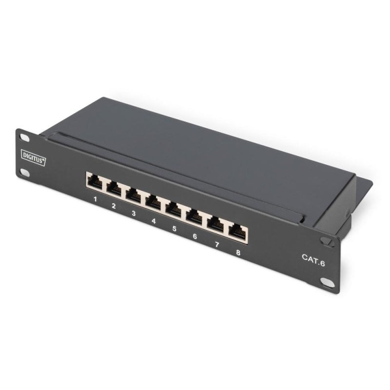 Panneau de brassage Digitus CAT 6 8 ports blindé 1U rack 10 pouces ...