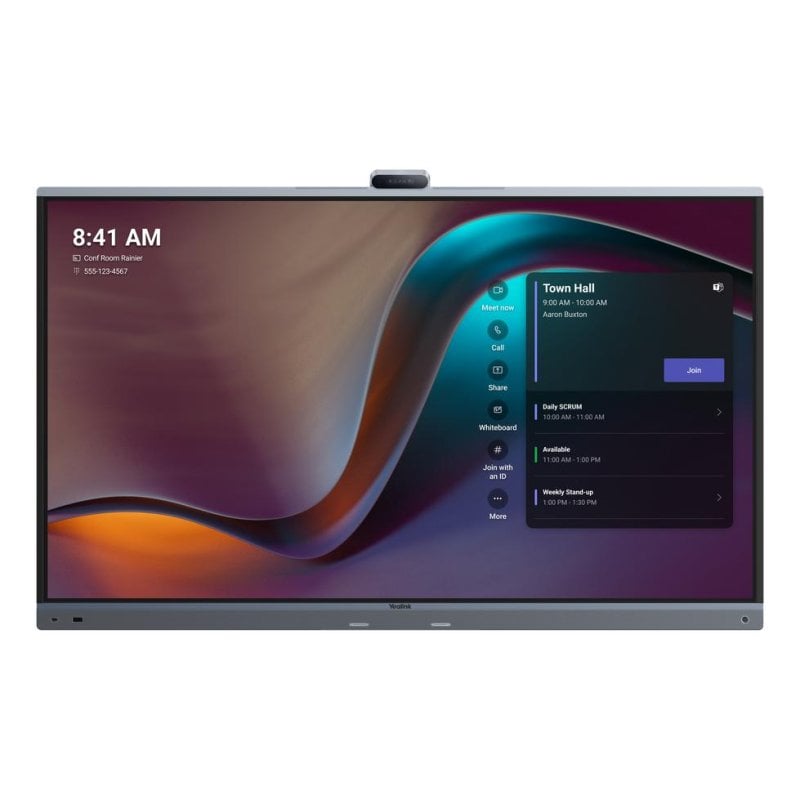 Yealink MeetingBoard 75 Pro 75 écran LCD rétro éclairé par LED interactive avec tableau interactif intégré écran tactile touch caméra 4K et réseau de 16 microphones Android 4K UHD 3840 x 2160