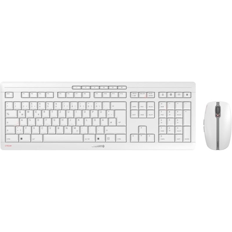 Clavier Cherry Stream Desktop Recharge sans fil QWERTZ com rato recarregável AES