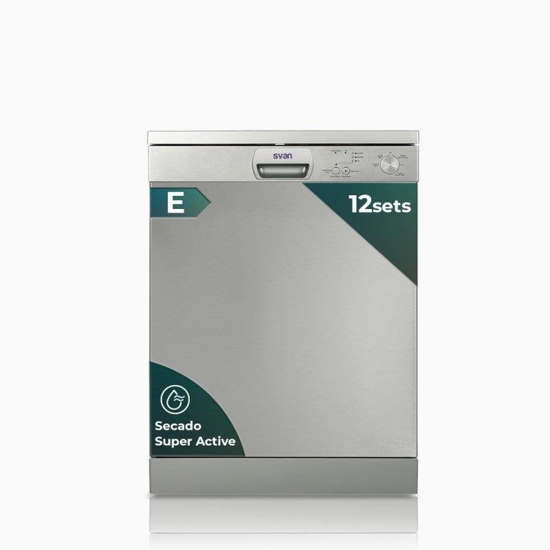 Lavavaisselle Svan SJ12600EX 12 Couverts Classe E Inox Séchage Super Active