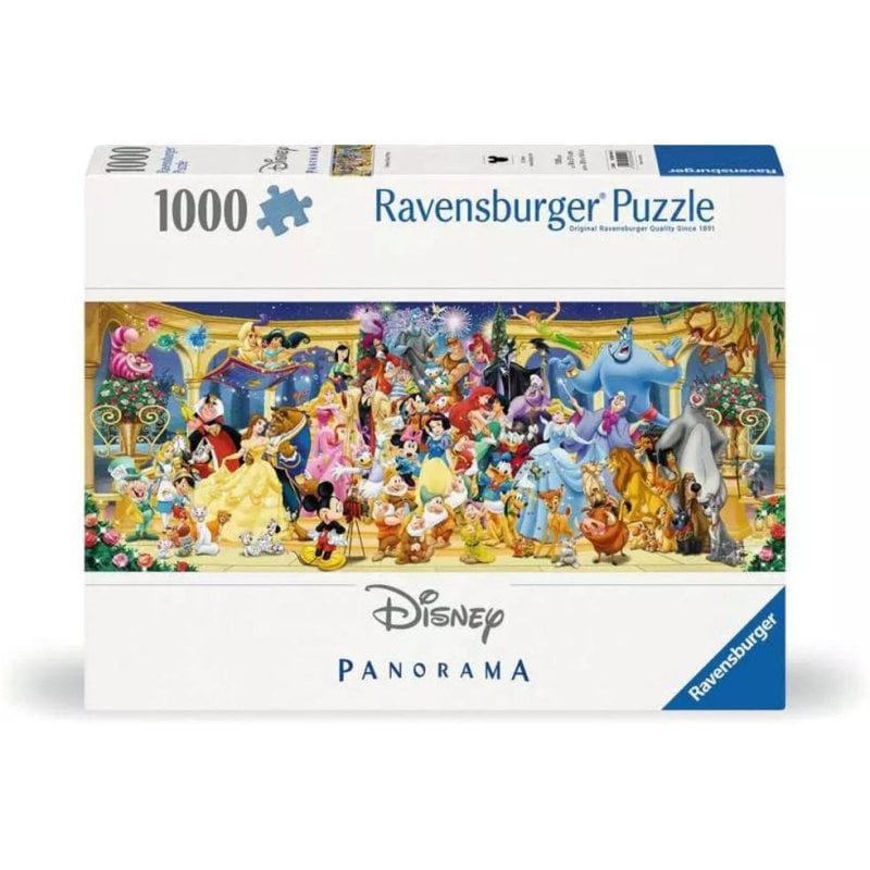 Puzzle 1000 pièces Panorama : Photo de groupe Disney Ravensburger France - vue 3