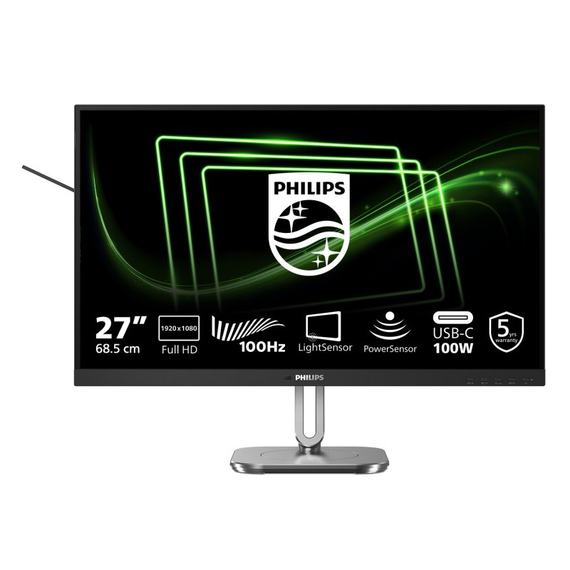 Écran PC Philips 27B2G5500/00 27" Quad HD 100Hz IPS Haut-Parleurs USB Réglable