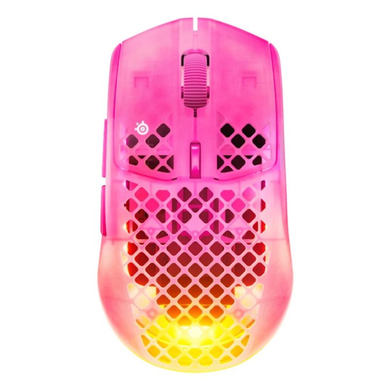 Ratón SteelSeries Aerox 3 Wireless Gen 2 RF Bluetooth 26000 DPI Magenta Haze
