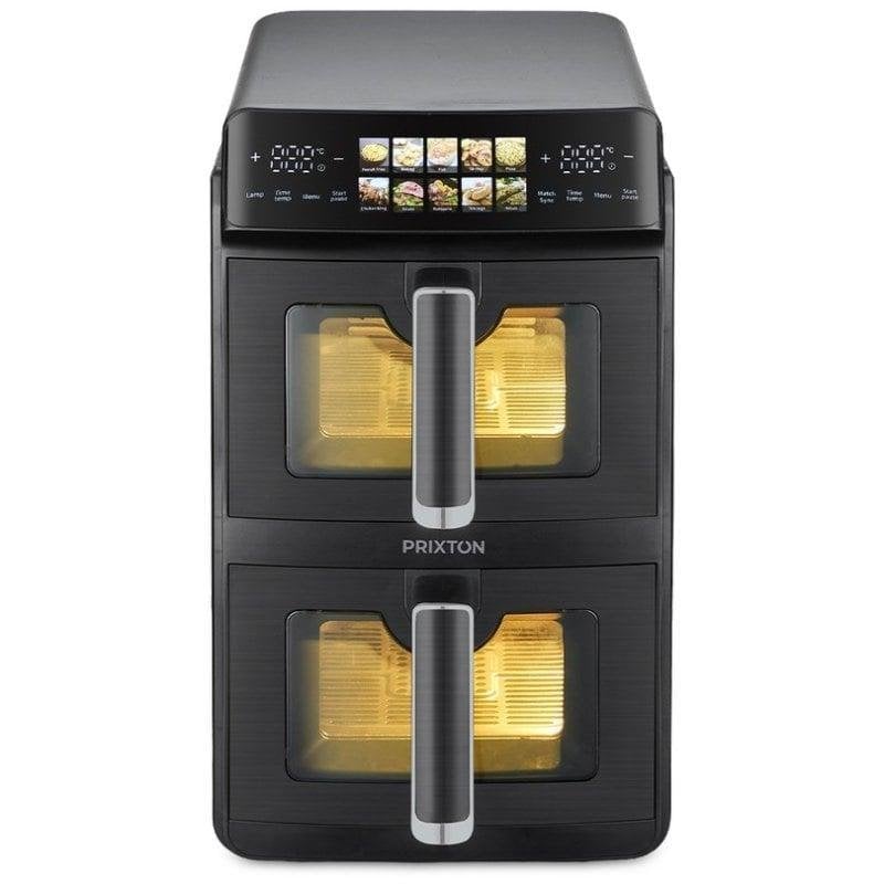 Airfryer Prixton Cook Organics Vertical Dubbele Mand 10L 2600W Venster LED Touch