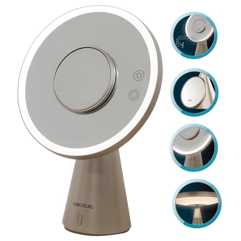 Espejo de Maquillaje FaceCare Mirror&Sound Triple Función con Altavoz Bluetooth