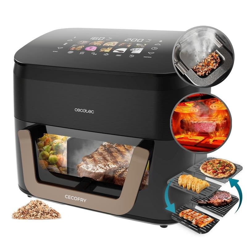 Cecotec Cecofry & Grill Smokin' 11000 Plus Unique 11 L Autonome 2900 W Friteuse d'air chaud Noir - vue 1