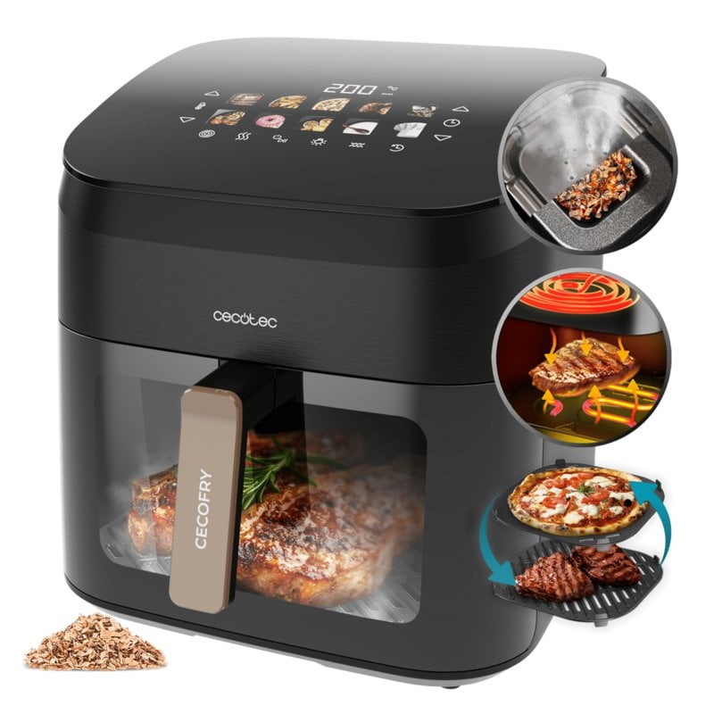 Friteuse sans Huile Cecotec Cecofry&Grill Smokin' 8500 8,5L 2200W Double Grill et Fumoir