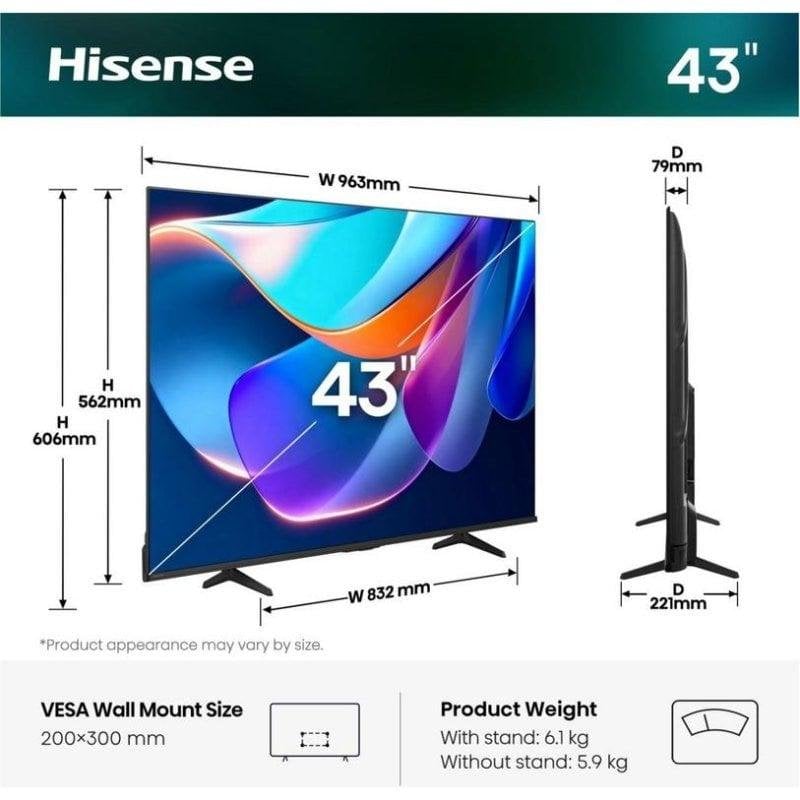 TV Hisense 55A6S 2026 55 VA UHD 4K