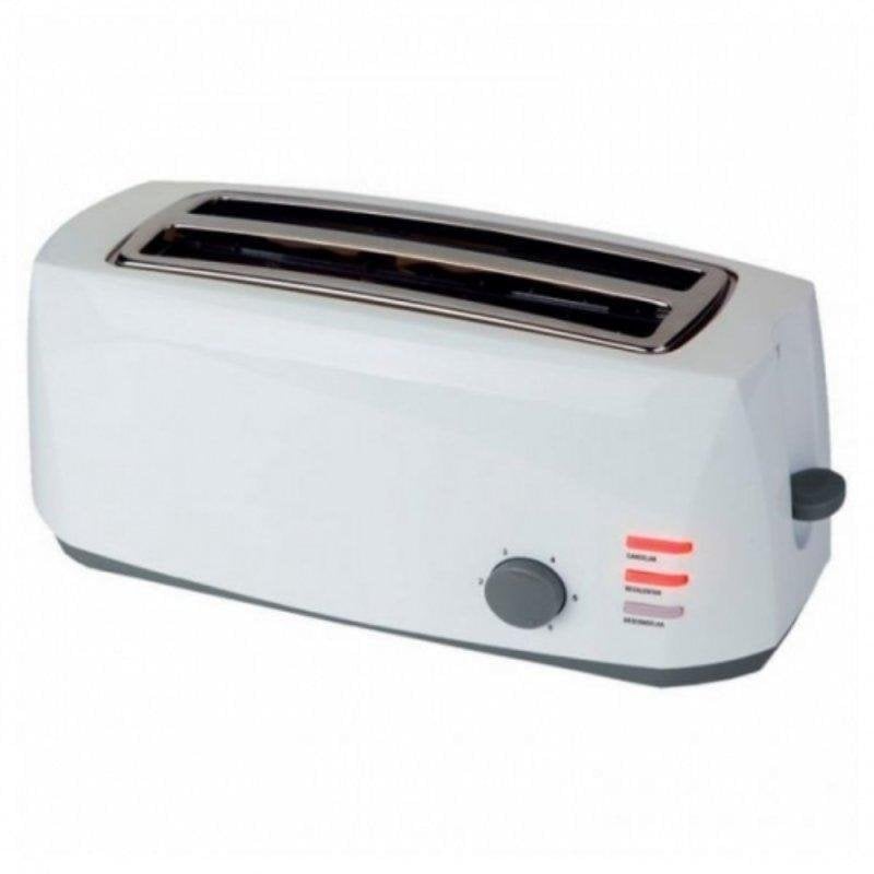 Comelec TP1728 Broodrooster 2 sleuven 1400 W 6 bruiningsstanden Opwarmen Ontdooien Wit