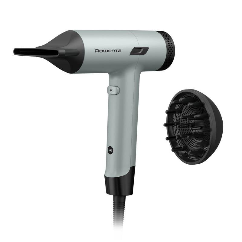 Sèche-cheveux Ionique Rowenta Tiny HY7120 1600W 3 Températures 3 Vitesses Diffuseur Noir Vert