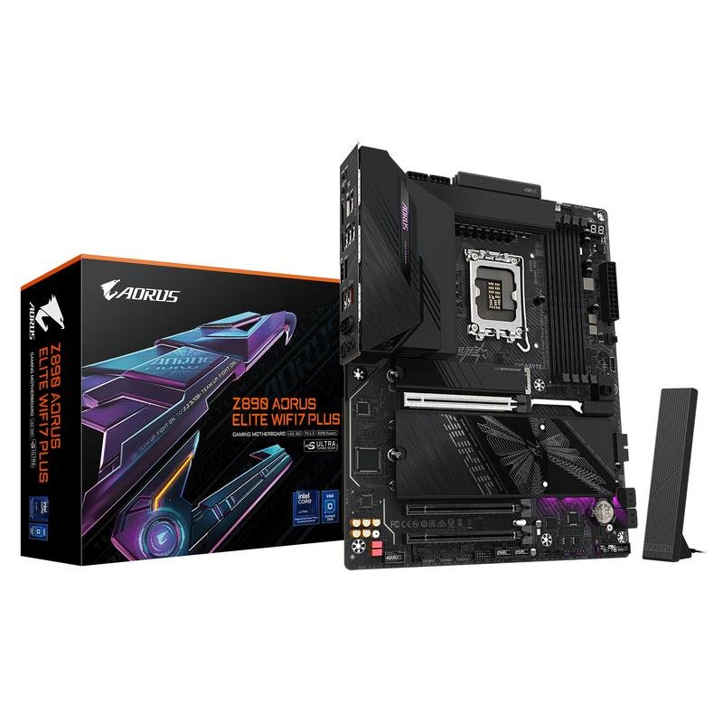 Motherboard GIGABYTE Z890 AORUS ELITE WIFI7 PLUS Intel Z890 LGA1851 DDR5 ATX WiFi7 PCIe 5.0 RGB