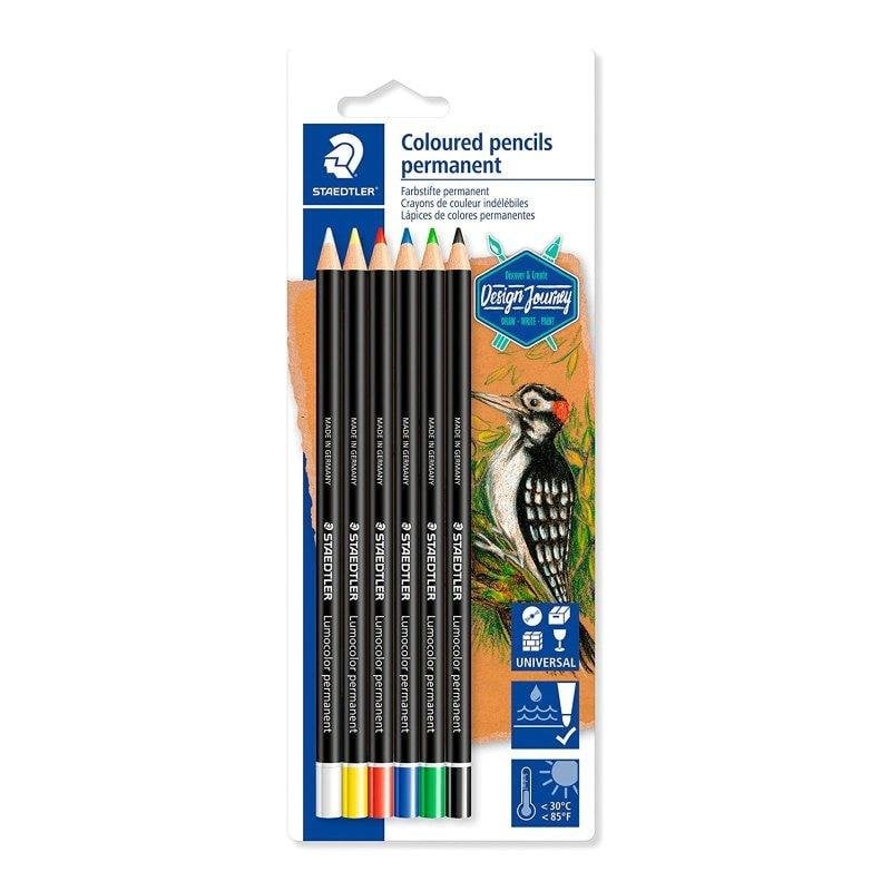 Lápices de colores permanentes Staedtler Design Journey Blíster con 6 colores
