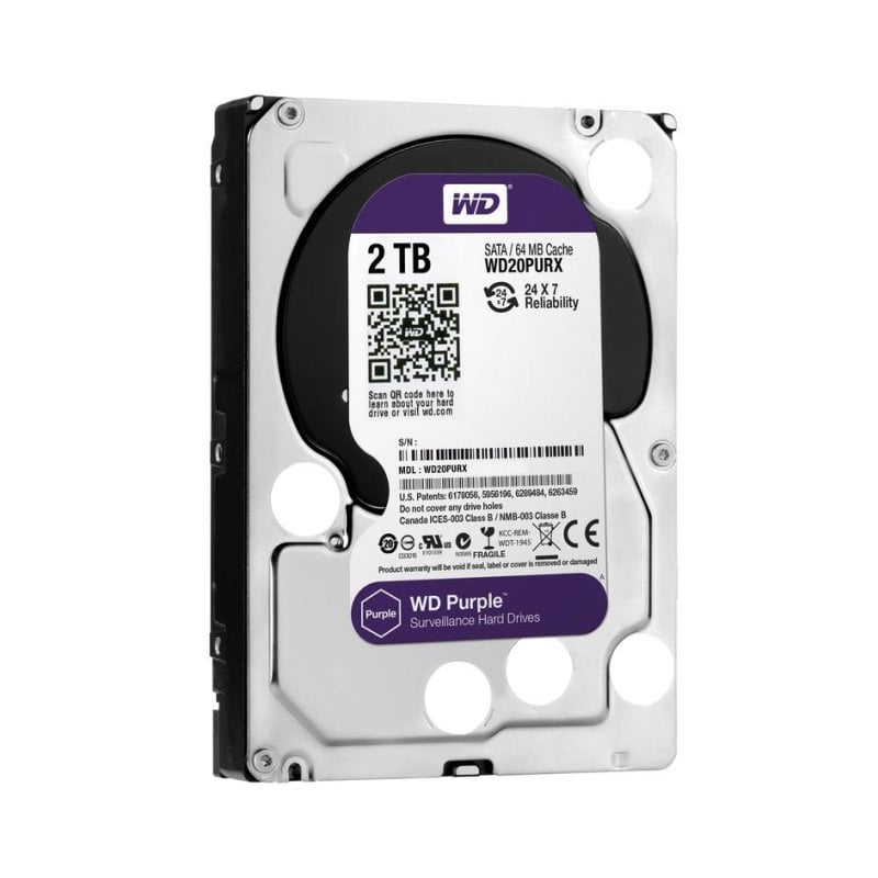 Disco Duro Western Digital Purple WD20PURX 2TB HDD 5400rpm SATA
