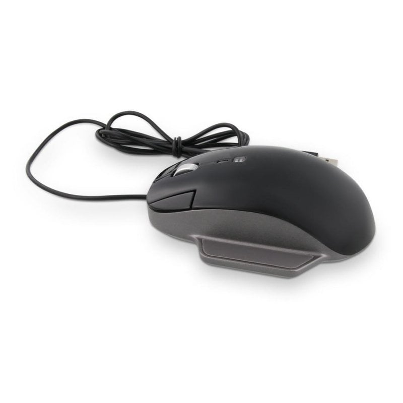 Ratón LMP Elite Pro USB Tipo C 6400 DPI Negro Ergonomía Mano Derecha