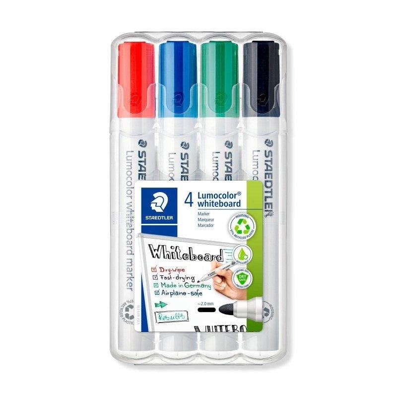 Rotuladores Marcadores Staedtler Lumocolor Set 4 Unidades Pizarra Blanca