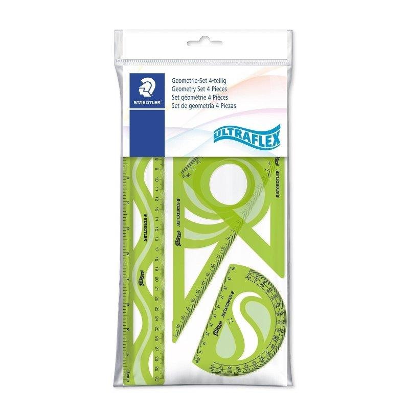 Set de géométrie Staedtler Ultraflex 4 pièces ambidextère