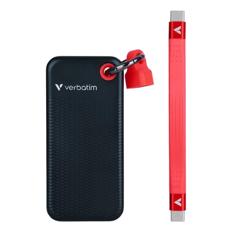 Festplatte Verbatim Pocket SSD 256GB USB Typ C 10000MB/s Feuerfest
