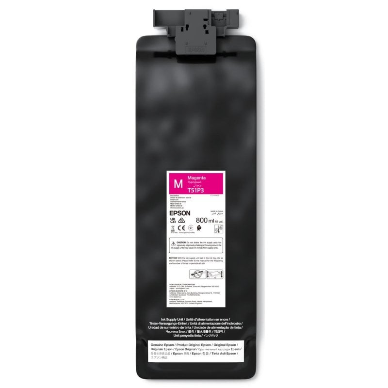 Cartucho de Tinta Epson UltraChrome GS3 Magenta 800 ml Pack Individual