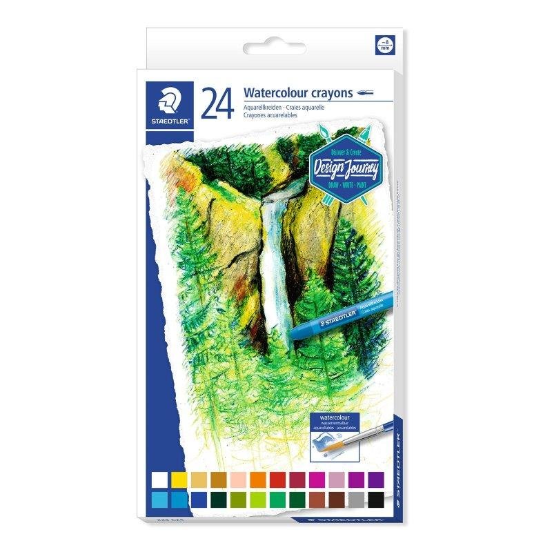 Staedtler Craie Aquarellable Design Journey, Étui Carton 24 Blanc - vue 2