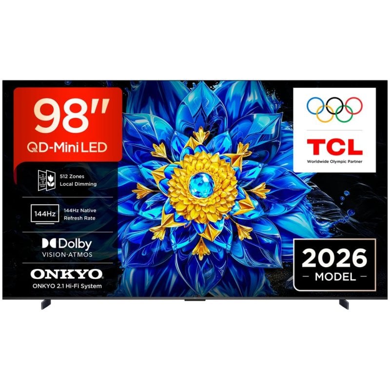 TV TCL QD Mini LED P8L 98P8L 98" 4K UltraHD 144Hz Smart TV Google TV HDR10 Dolby Vision