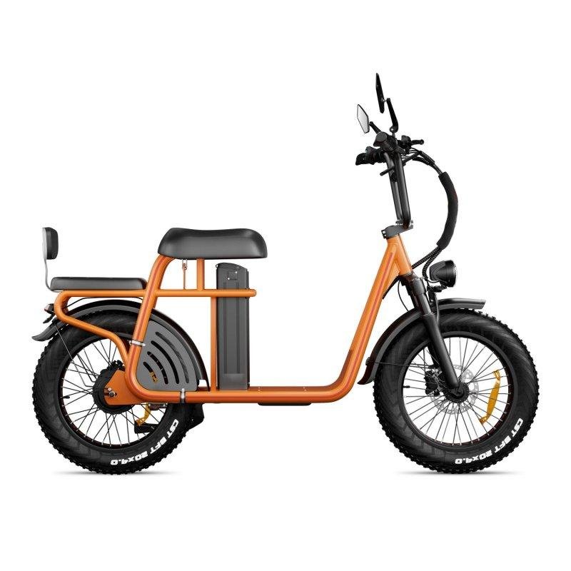 E-bike Cargo HQ20 | Sensore Di Coppia E Batteria 48V 20Ah | Pneumatici 20x2,4" | Freni Idraulici | 7 Marce | Carico Bambini E Merci | Autonomia Lunga