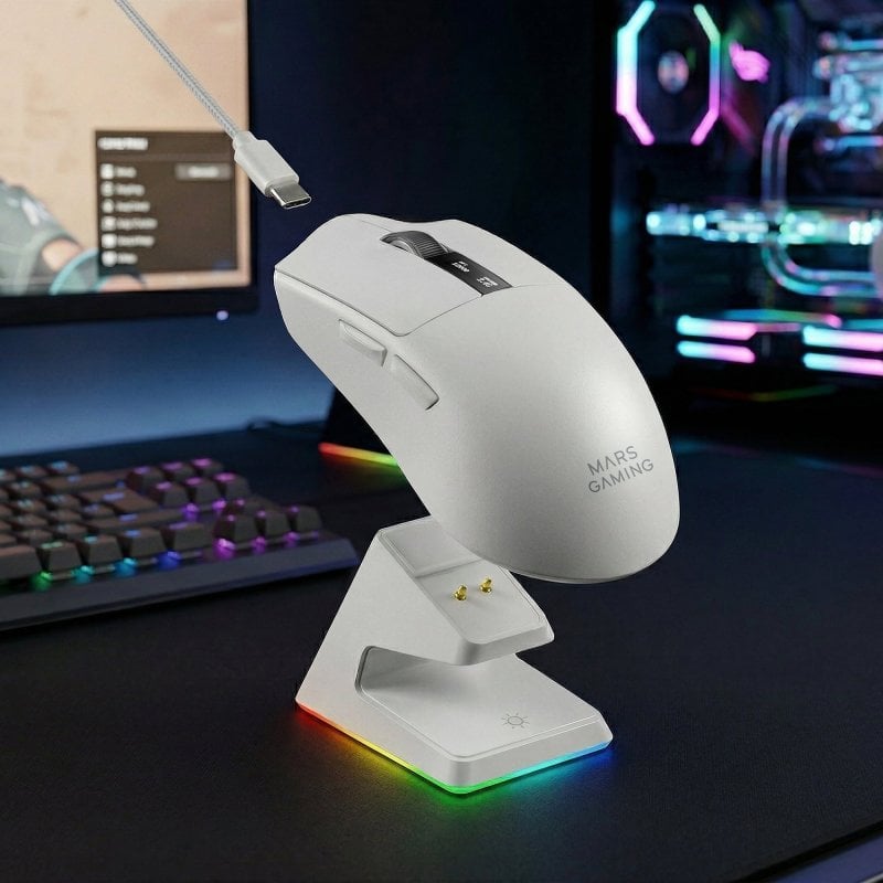 Mars Gaming Souris gaming - MMW-ELITE - 20000 DPI - Écran OLED - 69g - vue 1