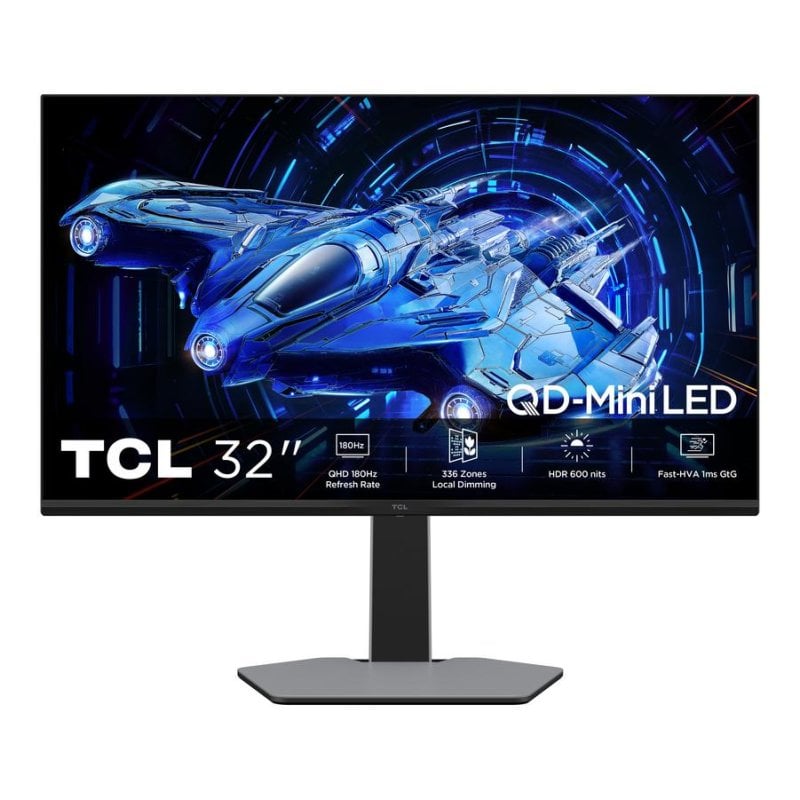 Écran PC TCL G64 32G64 32" QHD 180Hz QLED VA HDR600 FreeSync G-SYNC Hauteur réglable