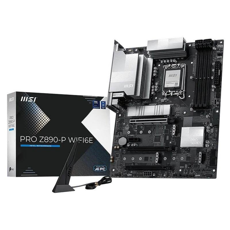 Placa Base MSI PRO Z890-P WIFI6E Intel Z890 LGA 1851 DDR5 ATX WiFi 6E Bluetooth 5.3