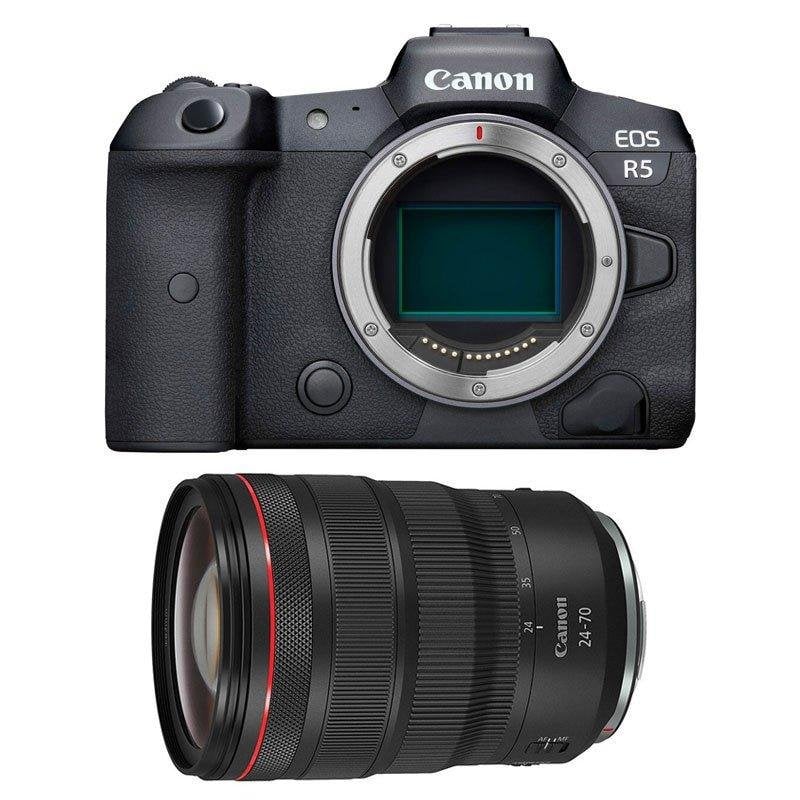 Câmara Mirrorless Canon EOS R5 45MP 24-70mm Sensor Full-Frame WiFi Bluetooth