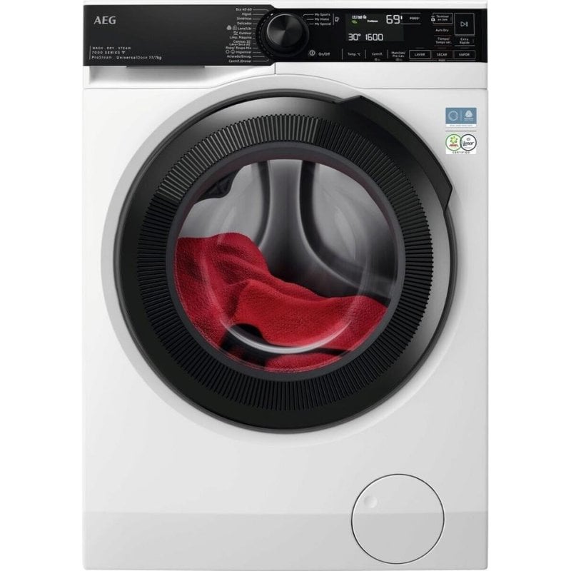 Lavasecadora AEG 11 kg D LWR7306L4O con tecnología ProSteam y Wi-Fi
