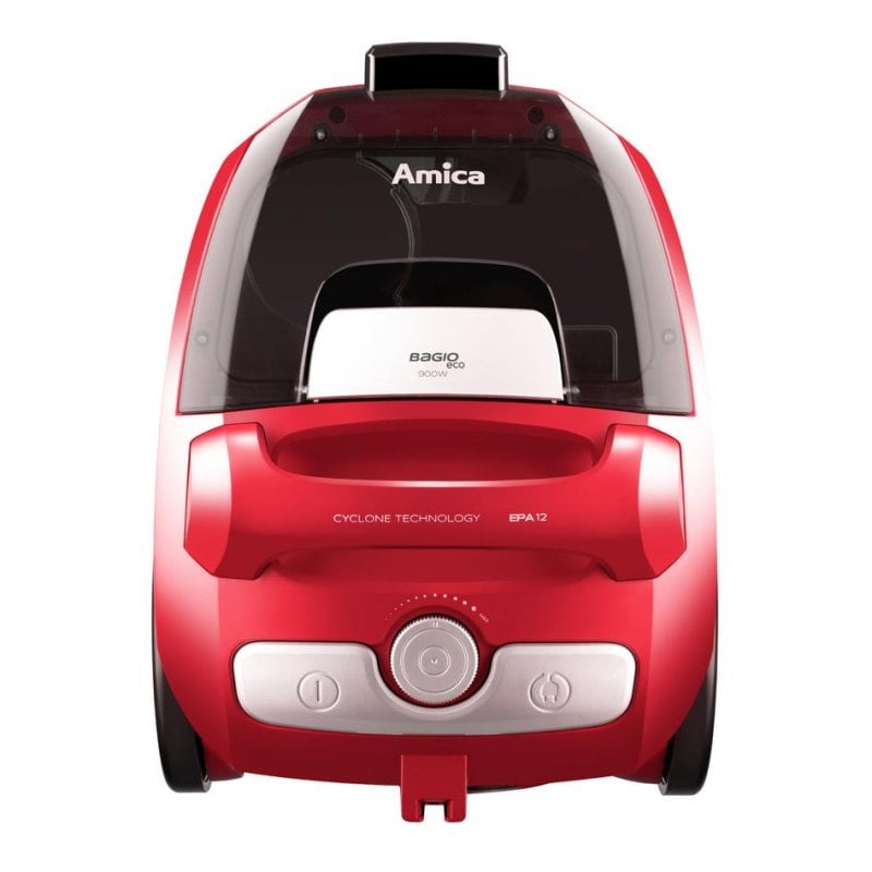 Aspirateur sans Sac Amica Bagio Eco VM3044 900W 1,5L EPA 12 Noir Rouge Argent